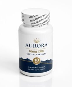 Aurora 10mg CBD softgel capsules