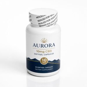 Aurora 10mg CBD softgel capsules