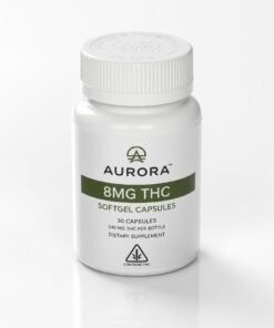 Aurora 8mg THC softgel capsules
