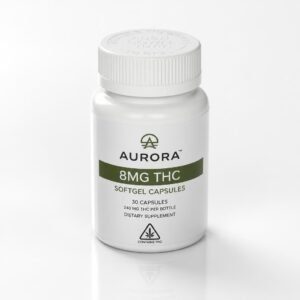 Aurora 8mg THC softgel capsules