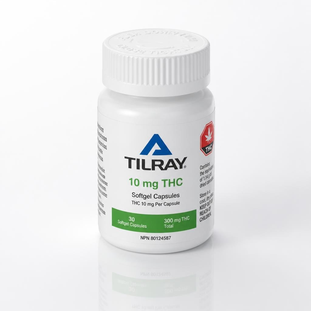 Tilray 10mg THC softgel capsules