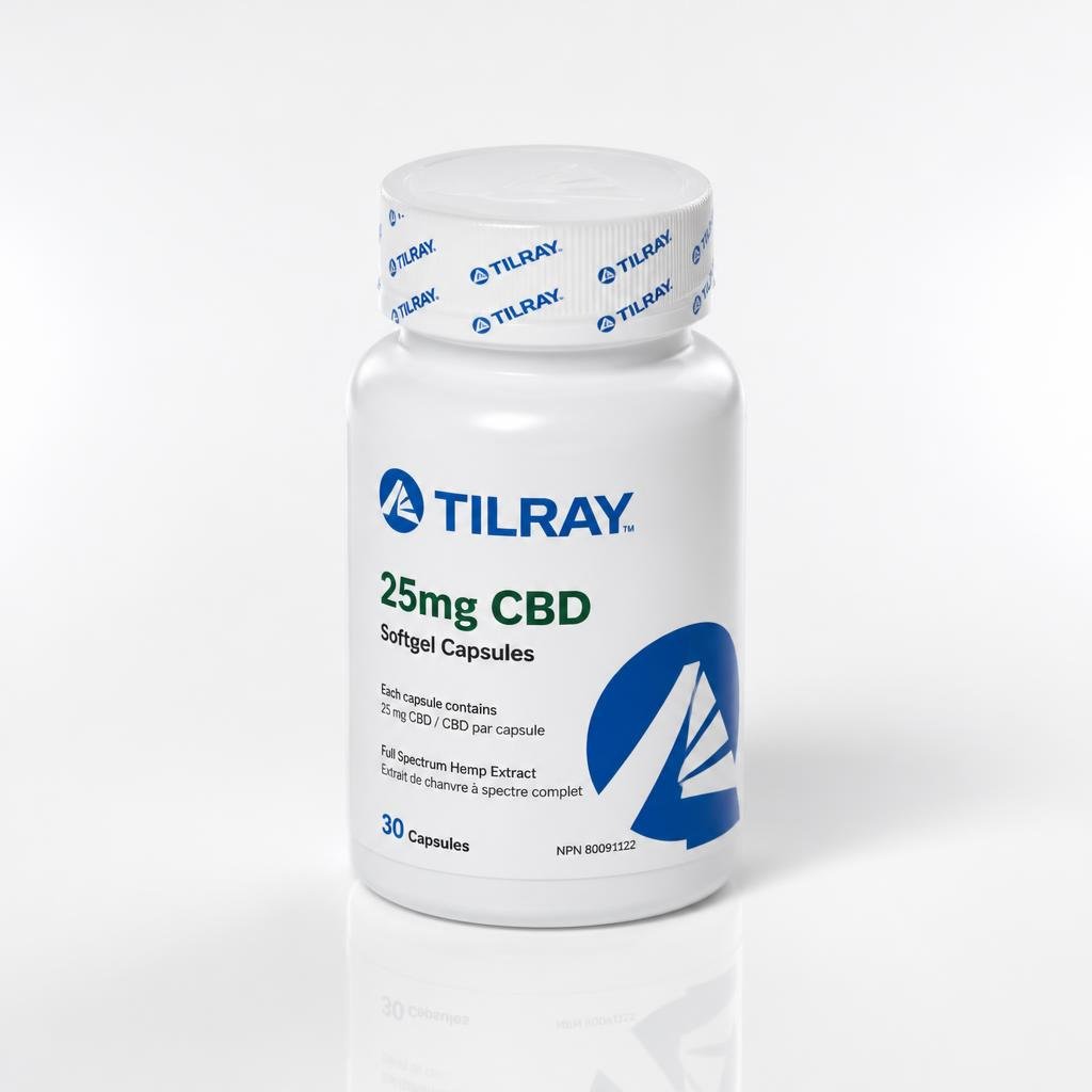 Tilray 25mg CBD softgel capsules